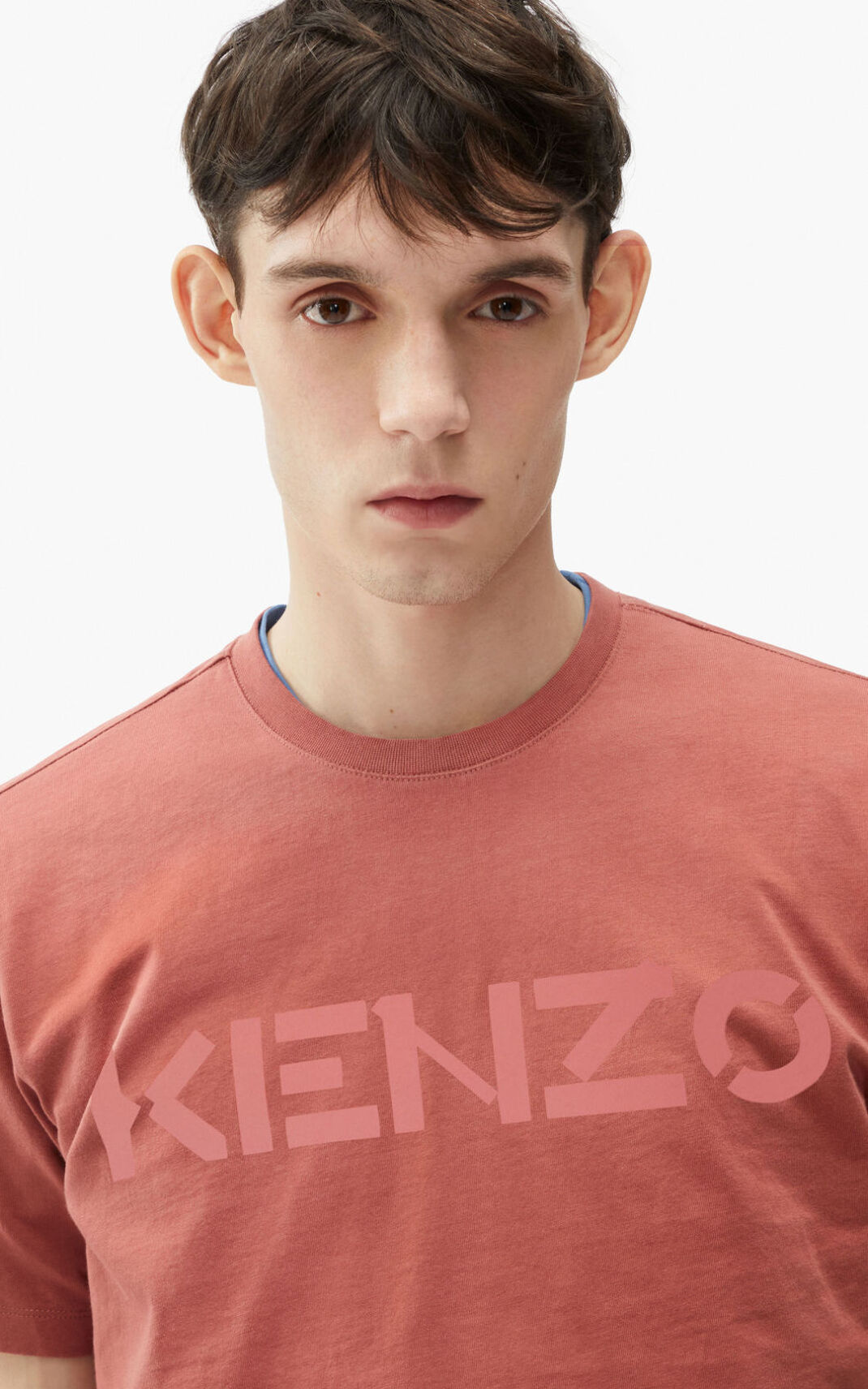 Camisetas Kenzo Logo Hombre Rosas Oscuro - SKU.5475175